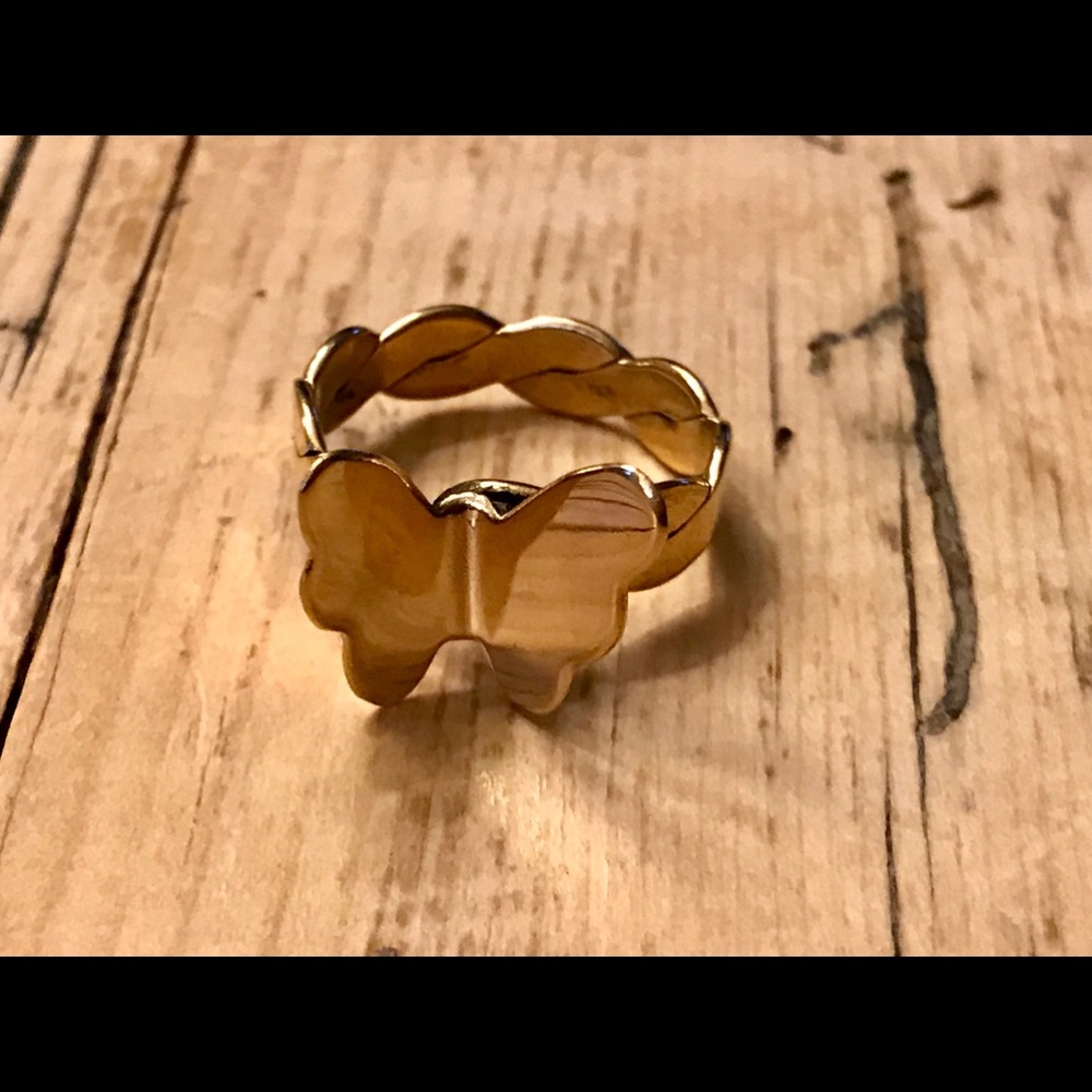 Brass ring. Butterfly design